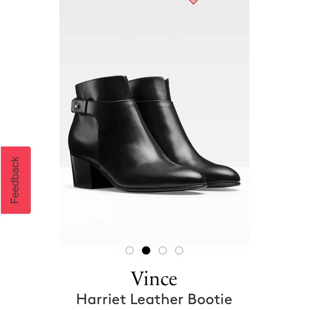 Vince Harriet black leather ankle bootie